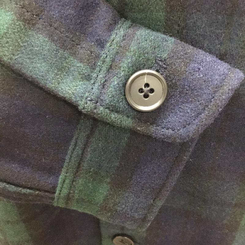 エーグル AIGLE シャツ、ブラウス 長袖 L チェック 緑 / グリーン /  メンズ USED 古着 中古 10112811