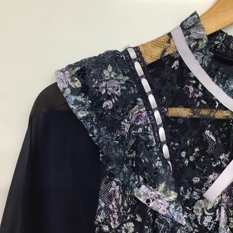 アクシーズファム axes femme ワンピース ロングスカート ci361x71 フローラルレースワンピース M 総柄 X 花柄 紺 / ネイビー /  レディース USED 古着 中古 10147853