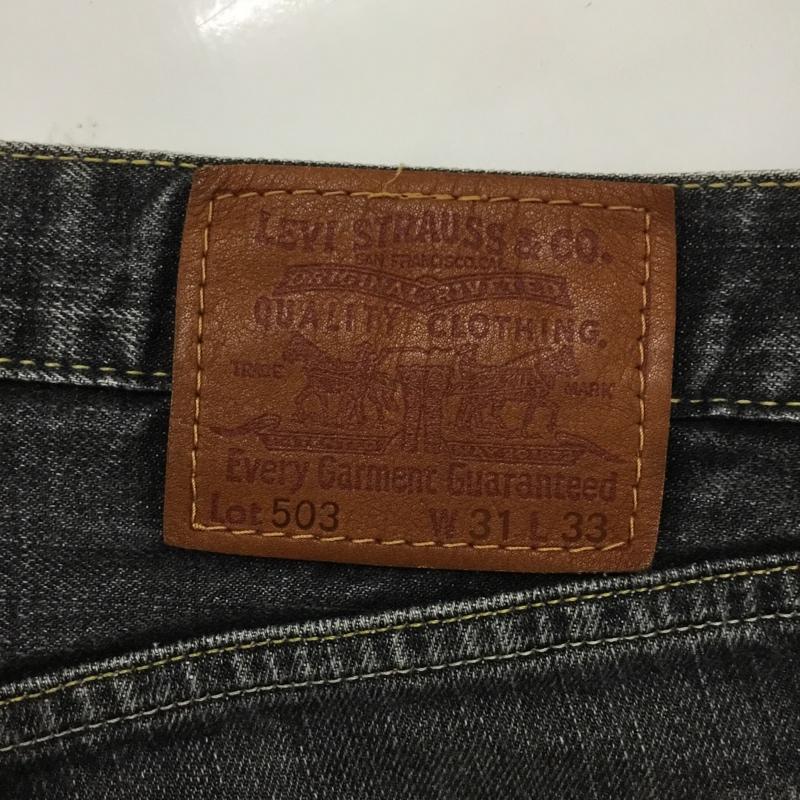 リーバイストラウスアンドコー Levi Strauss & co. パンツ デニム、ジーンズ デニムパンツ ストレートパンツ ワイドパンツ カジュアルパンツ 31インチ 無地 黒 / ブラック /  メンズ USED 古着 中古 10120468