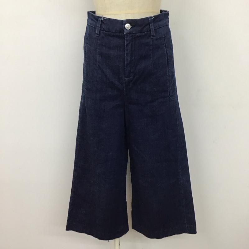 ザラウーマン ZARA WOMAN パンツ デニム、ジーンズ デニムパンツ ストレートパンツ ワイドパンツ カジュアルパンツ 36インチ 無地 インディゴ / インディゴ /  レディース USED 古着 中古 10113075