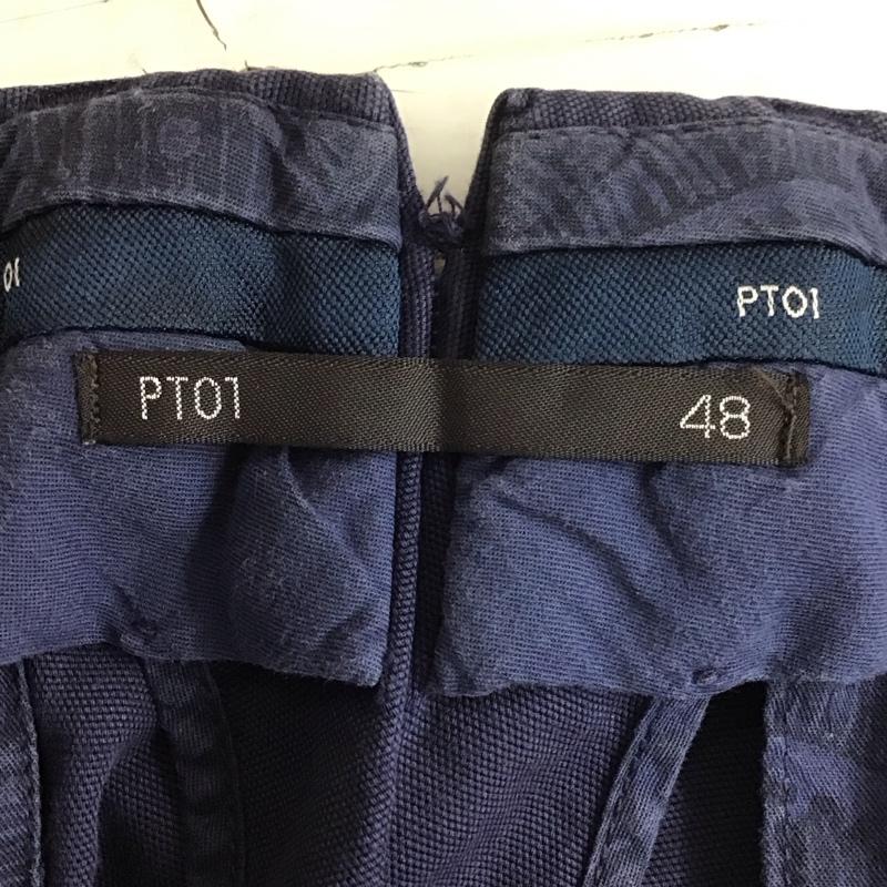 ピーティーゼロウーノ PT01 パンツ チノパン 48 無地 紺 / ネイビー /  メンズ USED 古着 中古 10110377
