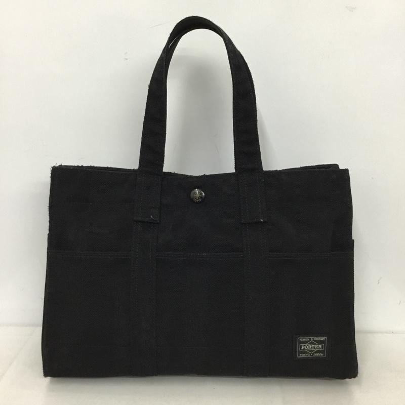 ポーター PORTER トートバッグ トートバッグ The 10th Anniversary ストライプ ロゴ、文字 黒 / ブラック /  メンズ USED 古着 中古 10144957