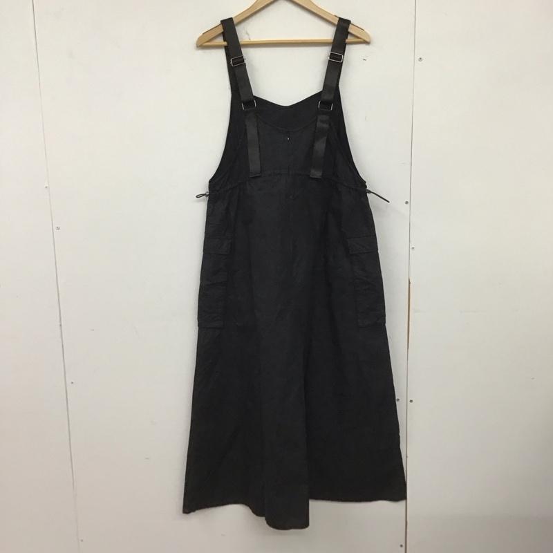 ジーナシス JEANASIS ワンピース ロングスカート js071523mw ノースリーブワンピース ジャンパースカート FREE 無地 黒 / ブラック /  レディース USED 古着 中古 10149092