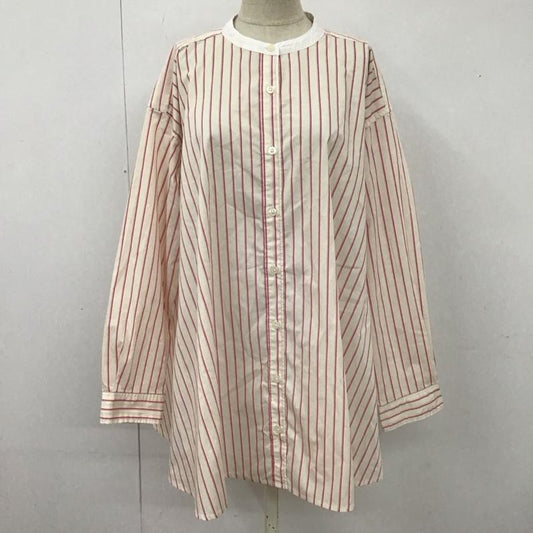 ニコアンド niko and... シャツ、ブラウス 長袖 長袖シャツ ノーカラーシャツ 長袖カットソー ストライプシャツ L ストライプ マルチカラー / マルチカラー /  レディース USED 古着 中古 10113036