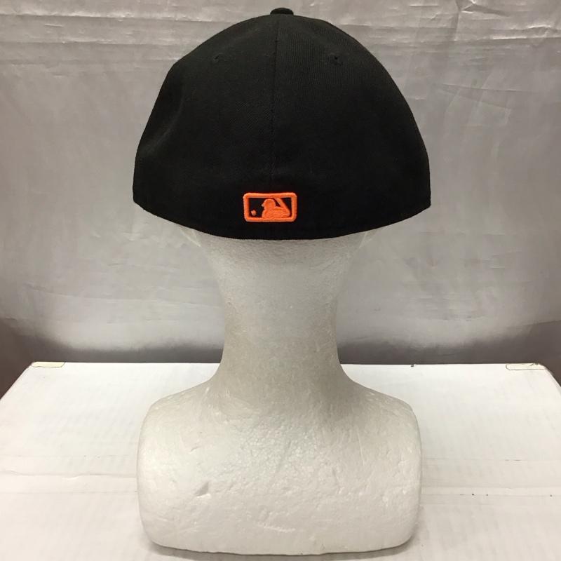 ニューエラ NEW ERA 帽子 キャップ 59FIFTY デトロイト タイガース 58.7cm ロゴ、文字 黒 / ブラック / X 橙 / オレンジ /  メンズ USED 古着 中古 10117960