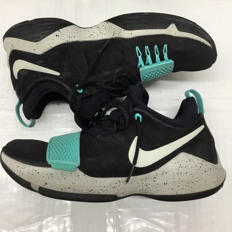 ナイキ NIKE スニーカー スニーカー 878628-002 PG1EP 27.5cm 27.5cm ワンポイント 黒 / ブラック / X 水色 / ライトブルー /  メンズ USED 古着 中古 10107581