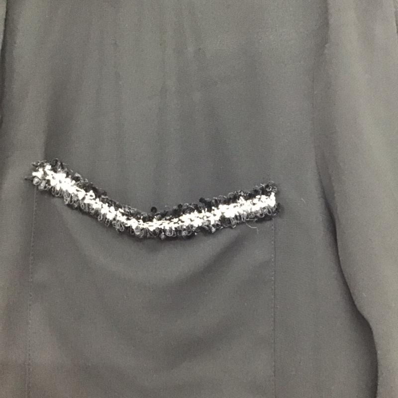 ザラ ZARA シャツ、ブラウス 長袖 長袖シャツ 無地シャツ カラーシャツ シースルーシャツ M 無地 黒 / ブラック /  レディース USED 古着 中古 10136060