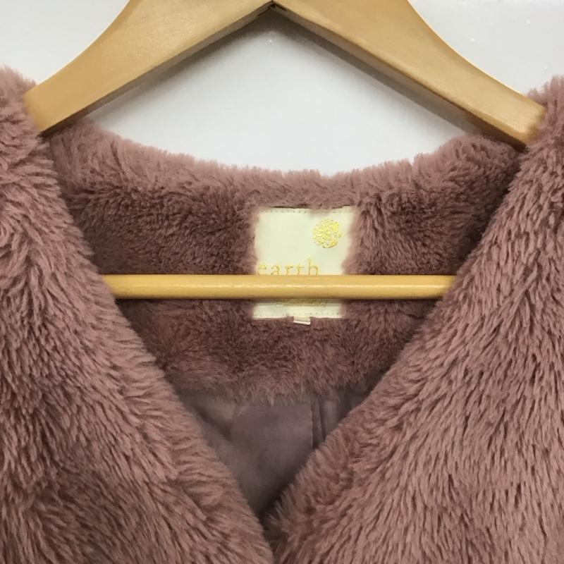 アースミュージックアンドエコロジー earth music&ecology ジャケット、上着 ジャケット、ブレザー 1C97L0Z0500 ファーロングコート FREE 無地 桃 / ピンク /  レディース USED 古着 中古 10144976