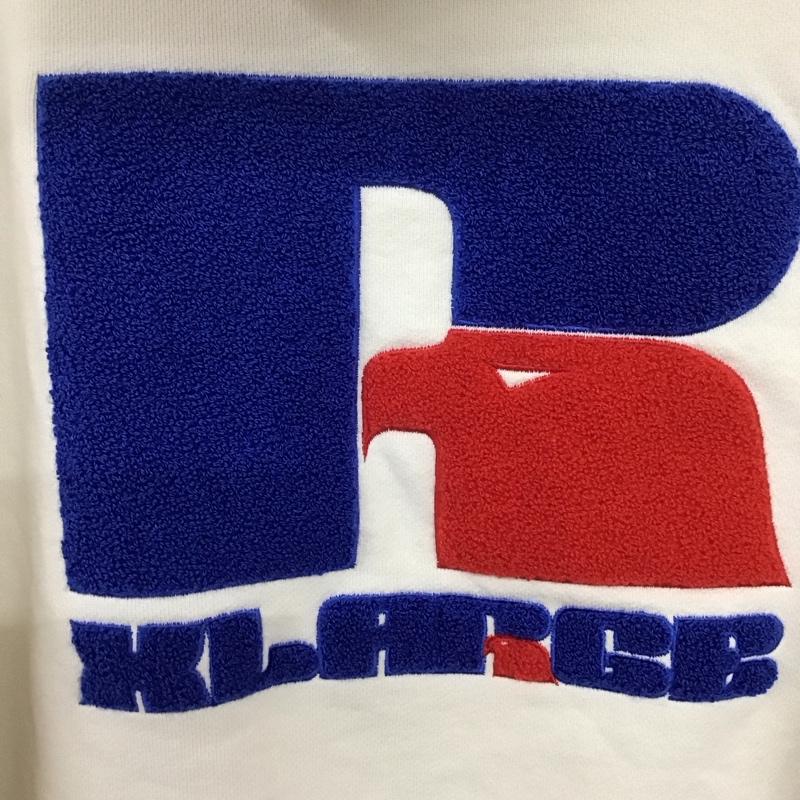 ラッセルアスレティック Russell Athletic パーカー 長袖 ジップアップパーカー 長袖パーカー カジュアルジャケット xlarge XL ロゴ、文字 オフホワイト / オフホワイト /  メンズ USED 古着 中古 10132167