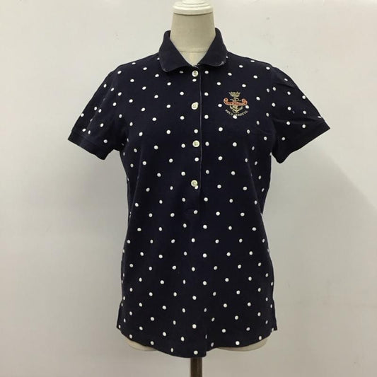 ポロジーンズカンパニー POLO JEANS COMPANY ポロシャツ 半袖 半袖ポロシャツ 半袖カットソー カラーシャツ M ドット 紺 / ネイビー /  レディース USED 古着 中古 10115920