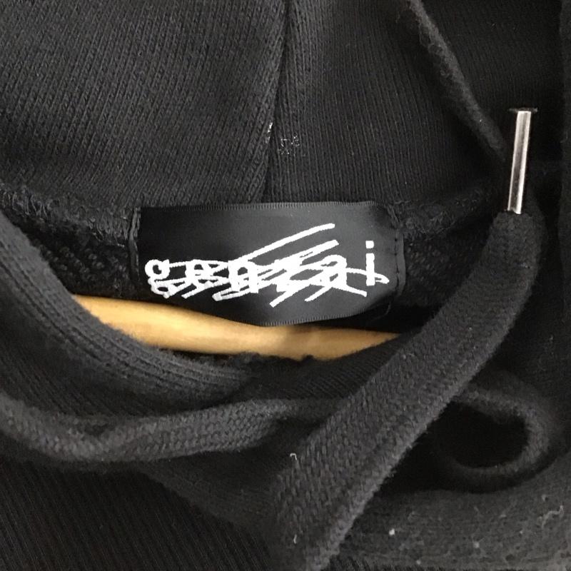 ゲンザイ genzai パーカー 長袖 長袖パーカー プルオーバーパーカー スウェット L ロゴ、文字 黒 / ブラック /  メンズ USED 古着 中古 10148207