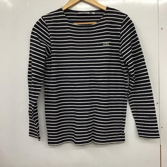 ラコステ LACOSTE カットソー 長袖 長袖カットソー クルーネックカットソー ボーダーカットソー S ボーダー柄 白 / ホワイト / X 紺 / ネイビー /  メンズ USED 古着 中古 10137026
