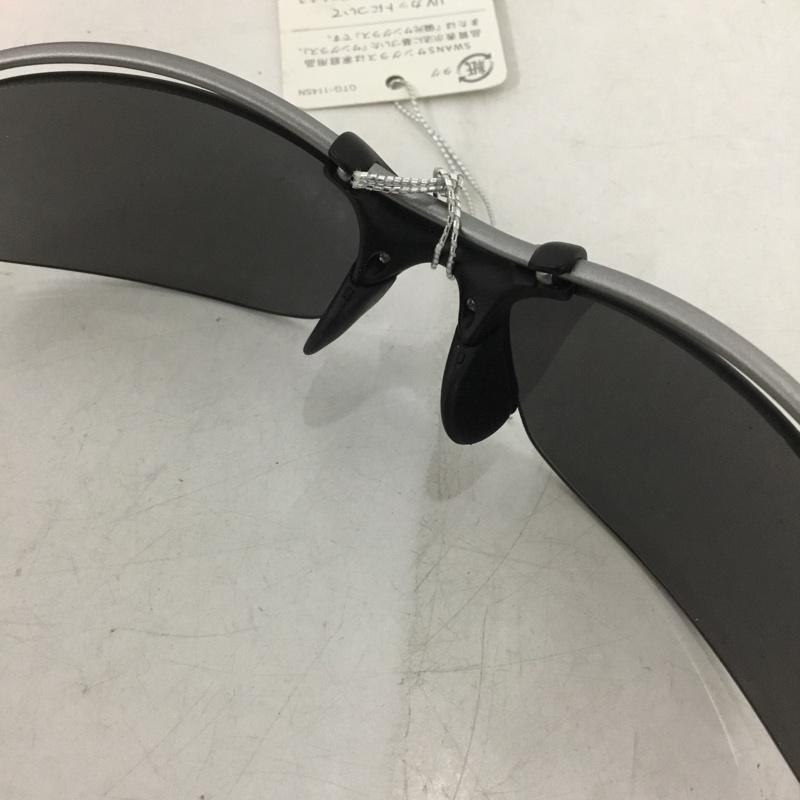 スワンズ Swans めがね・サングラス サングラス SA-505 エアレス ウェイブ 箱有 ロゴ、文字 黒 / ブラック / X 銀 / シルバー /  メンズ USED 古着 中古 10140844