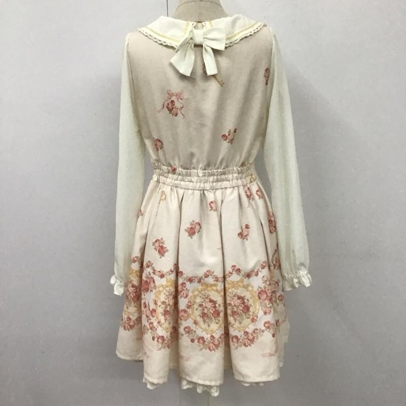 リズリサ LIZ LISA ワンピース ひざ丈スカート 162-6030-0 額縁柄ワンピース 長袖ワンピース フレアスカート 0 総柄 X 花柄 マルチカラー / マルチカラー /  レディース USED 古着 中古 10111911