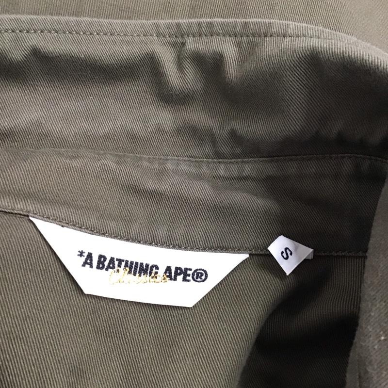 アベイシングエイプ A BATHING APE シャツ、ブラウス 長袖 S 無地 カーキ / カーキ /  メンズ USED 古着 中古 10121844
