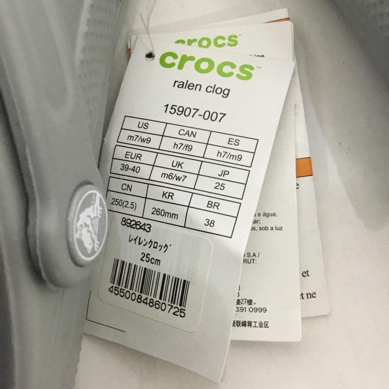 クロックス crocs サンダル サンダル ralen clog 25cm 25.0cm 無地 灰 / グレー /  メンズ USED 古着 中古 10125476