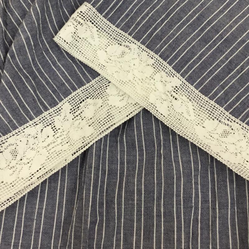 サマンサモスモス Samansa Mos2 シャツ、ブラウス 半袖 LNR-1709345 FREE ストライプ 青 / ブルー /  レディース USED 古着 中古 10144390