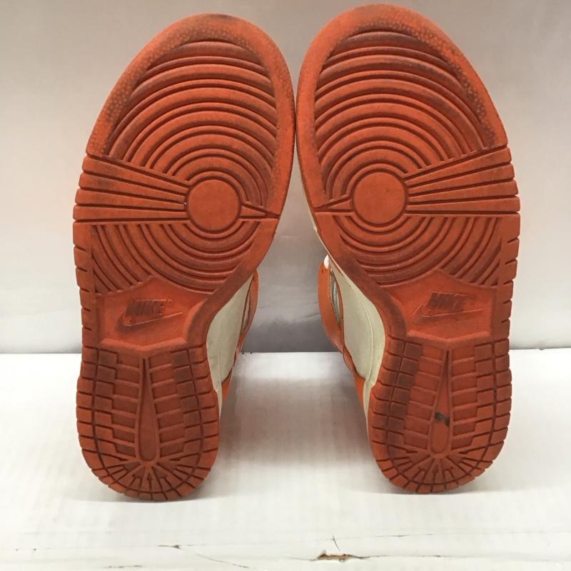 ナイキ NIKE スニーカー スニーカー 317982-181 DUNK HIGH 27.5cm 27.5cm ロゴ、文字 白 / ホワイト / X 橙 / オレンジ /  メンズ USED 古着 中古 10113034