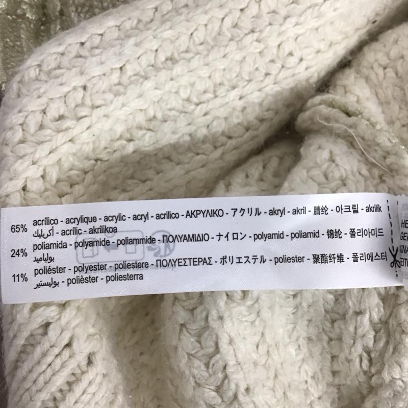 ザラ ZARA ニット、セーター 長袖 9598/287/808 オーバーサイズ フォイル ニット セーター ラメニット S 無地 オフホワイト / オフホワイト /  レディース USED 古着 中古 10124045
