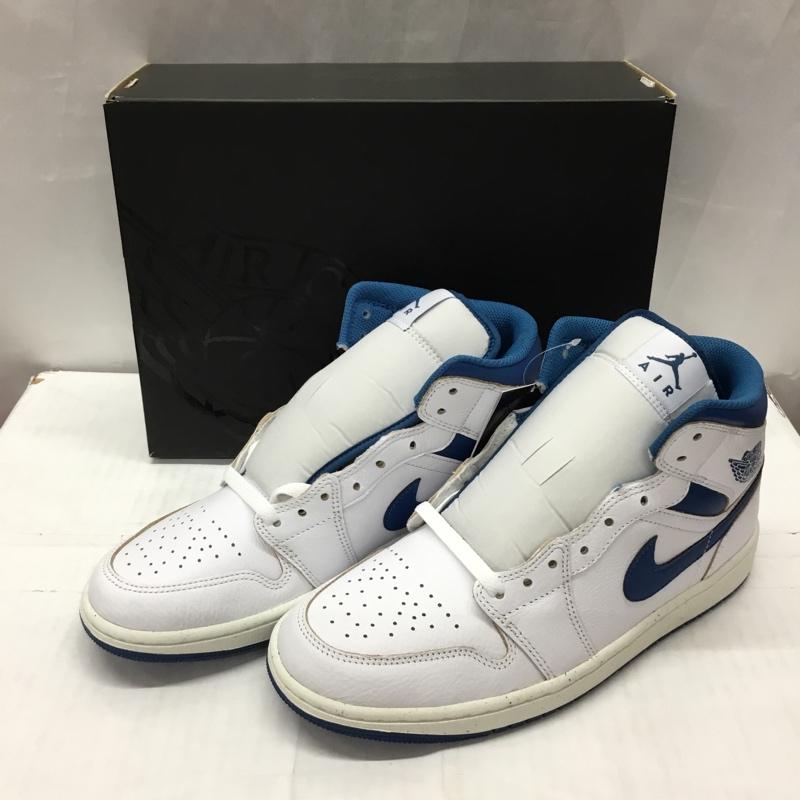 ナイキ NIKE スニーカー スニーカー FN5215 141 AIR JORDAN 1 MID SE 27cm 箱有 27.0cm ロゴ、文字 白 / ホワイト / X 青 / ブルー /  メンズ USED 古着 中古 10112847