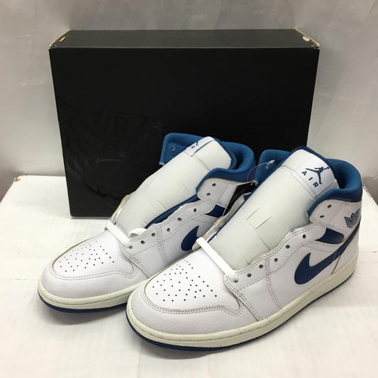 ナイキ NIKE スニーカー スニーカー FN5215 141 AIR JORDAN 1 MID SE 27cm 箱有 27.0cm ロゴ、文字 白 / ホワイト / X 青 / ブルー /  メンズ USED 古着 中古 10112847