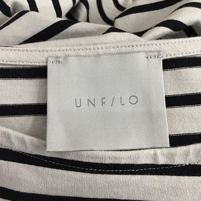 アンフィーロ Unfilo カットソー 長袖 ボートネック S ボーダー柄 黒 / ブラック / X 灰 / グレー /  レディース USED 古着 中古 10122131