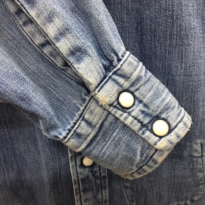 ブルーブルー BLUE BLUE シャツ、ブラウス 長袖 デニムシャツ ウエスタンシャツ 2 無地 青 / ブルー /  メンズ USED 古着 中古 10116083