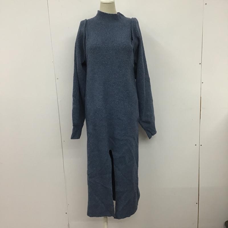 チコ CHICO ワンピース ロングスカート ニットワンピース FREE 無地 青 / ブルー /  レディース USED 古着 中古 10106149