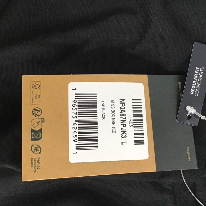 ザノースフェイス THE NORTH FACE Tシャツ 半袖 NF0A87NPJK3 L ロゴ、文字 X プリント 黒 / ブラック /  メンズ USED 古着 中古 10132532