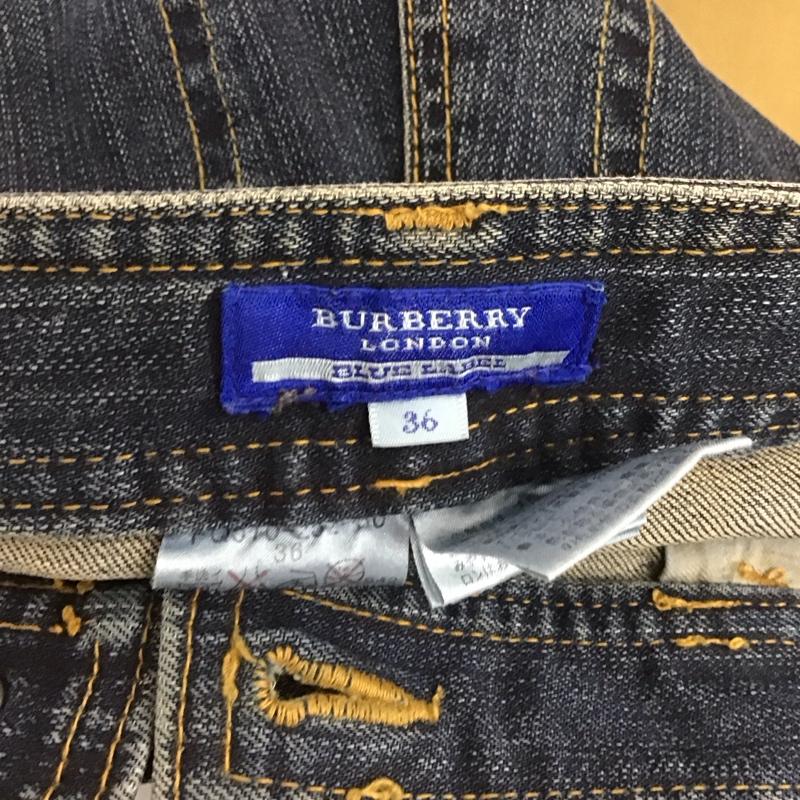 バーバリーブルーレーベル BURBERRY BLUE LABEL パンツ デニム、ジーンズ FQ510-252-30 レースアップ 36 無地 青 / ブルー /  レディース USED 古着 中古 10117249