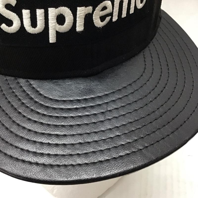 シュプリーム Supreme 帽子 キャップ NEW ERA 12AW レザーバイザー ボックスロゴ ロゴ、文字 黒 / ブラック /  メンズ USED 古着 中古 10114538