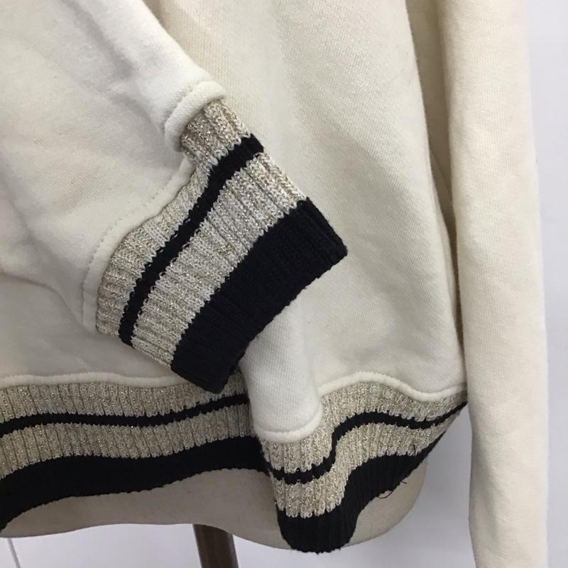 ザラ ZARA トレーナー 長袖 5644 487 712 リブ 裏起毛 S 無地 アイボリー / アイボリー /  レディース USED 古着 中古 10119614