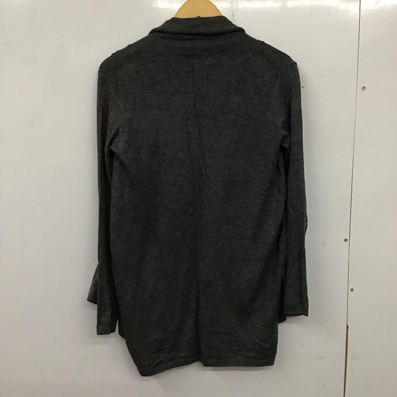 ザラ ZARA カーディガン 長袖 L 無地 チャコールグレー / チャコールグレー /  レディース USED 古着 中古 10138156