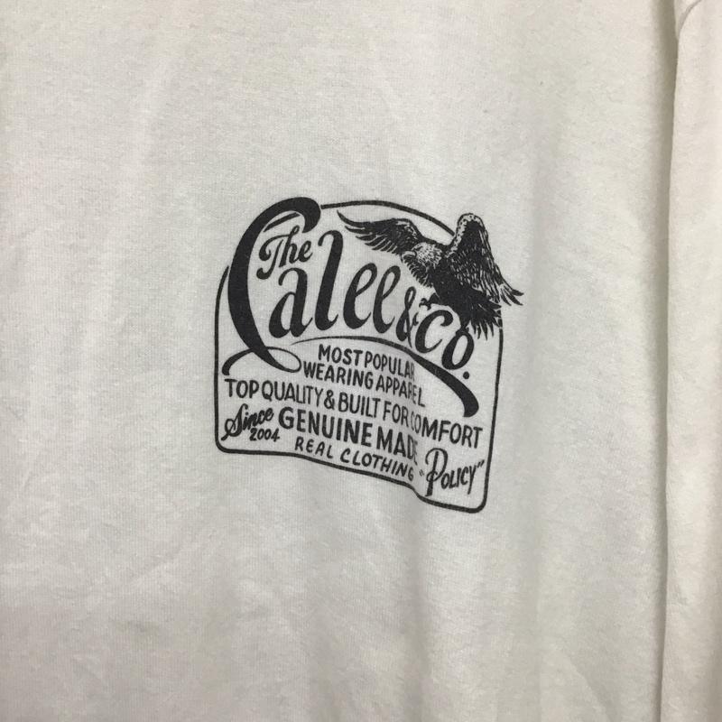 キャリー CALEE カットソー 長袖 長袖カットソー クルーネックカットソー プリントカットソー XL プリント 白 / ホワイト /  メンズ USED 古着 中古 10137361