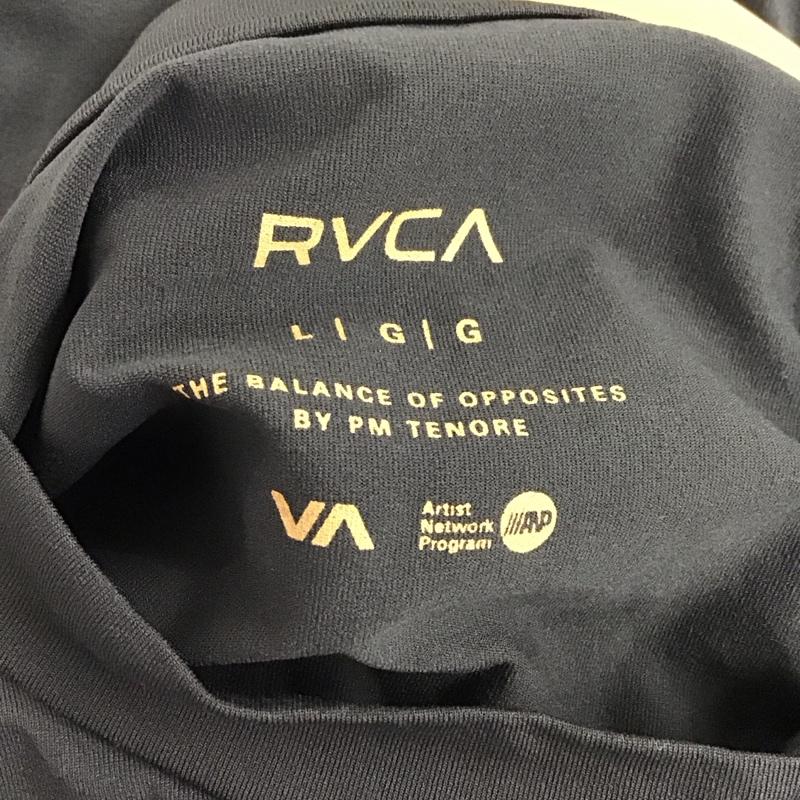 ルーカ RVCA カットソー 半袖 半袖カットソー プリントTシャツ クルーネックカットソー L ロゴ、文字 黒 / ブラック /  メンズ USED 古着 中古 10132824