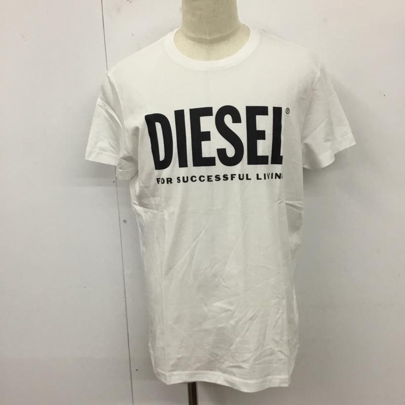 ディーゼル DIESEL Tシャツ 半袖 半袖カットソー プリントTシャツ クルーネックカットソー XXL ロゴ、文字 白 / ホワイト /  メンズ USED 古着 中古 10120838