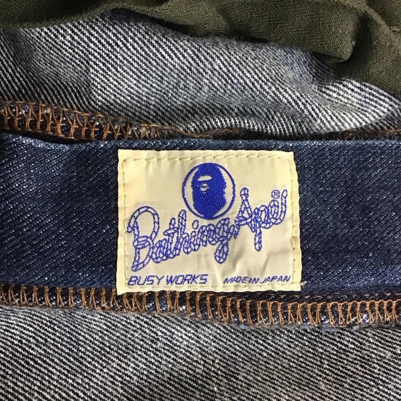 アベイシングエイプ A BATHING APE パンツ デニム、ジーンズ デニムパンツ ストレッチパンツ スリムパンツ カジュアルジーンズ M 無地 インディゴ / インディゴ /  メンズ USED 古着 中古 10107184