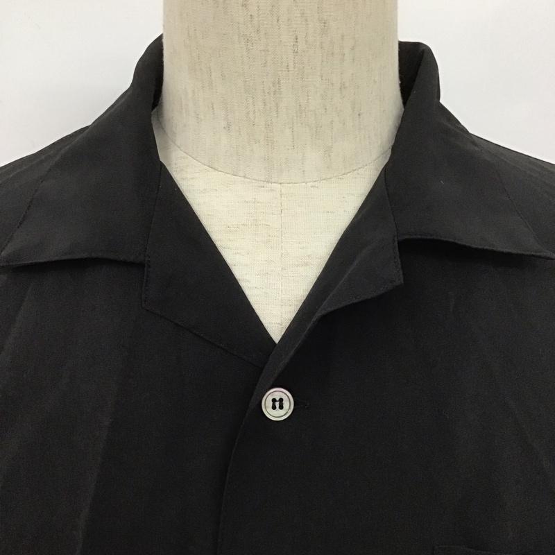 アンリラクシング unrelaxing シャツ、ブラウス 半袖 半袖シャツ カラーシャツ カジュアルシャツ 無地 黒 / ブラック /  メンズ USED 古着 中古 10107187