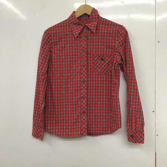 バーバリー BURBERRY シャツ、ブラウス 長袖 FEF03-213 チェック 38 チェック 赤 / レッド /  レディース USED 古着 中古 10133728