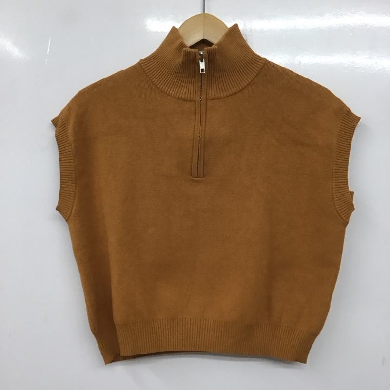 スライ SLY ベスト ベスト 039GSN70-5650 ハーフジップ スタンドネック FREE 無地 橙 / オレンジ /  レディース USED 古着 中古 10138912