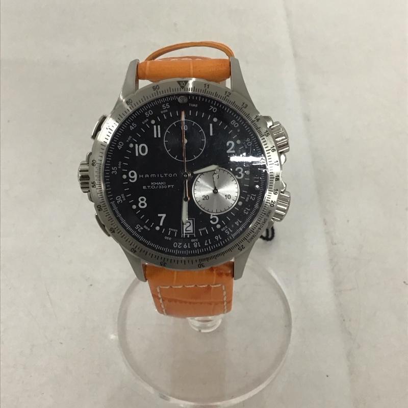 ハミルトン HAMILTON 腕時計 アナログ（クォーツ式） H776121 レザーベルト ロゴ、文字 茶 / ブラウン /  メンズ USED 古着 中古 10134491