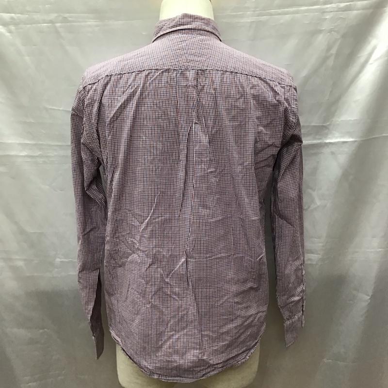 グローバルワーク GLOBAL WORK シャツ、ブラウス 長袖 GW021188SB ボタンダウン L チェック 白 / ホワイト / X 赤 / レッド / X 紺 / ネイビー /  メンズ USED 古着 中古 10116838