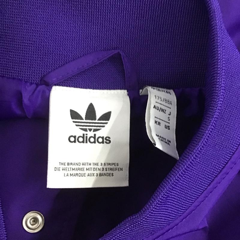 アディダス adidas ジャケット、上着 ジャンパー、ブルゾン IU4792 RIFTA ボンバージャケット S 無地 白 / ホワイト / X 紫 / パープル /  メンズ USED 古着 中古 10106371