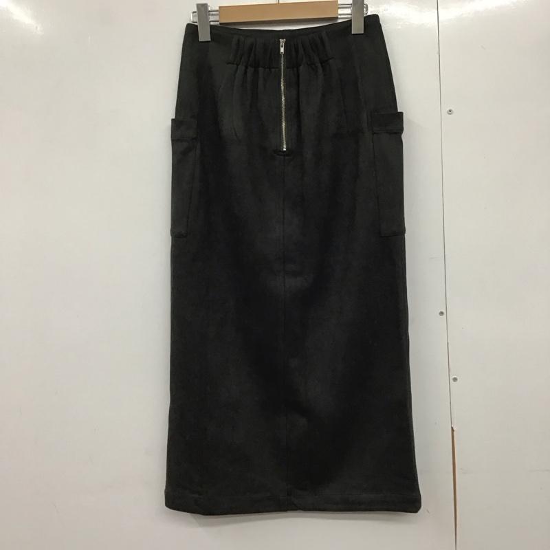 アイテムズ アーバンリサーチ ITEMS URBAN RESEARCH スカート ロングスカート IT47-25B001-1 フェイクスエードタイトスカート FREE 無地 チャコールグレー / チャコールグレー /  レディース USED 古着 中古 10142265