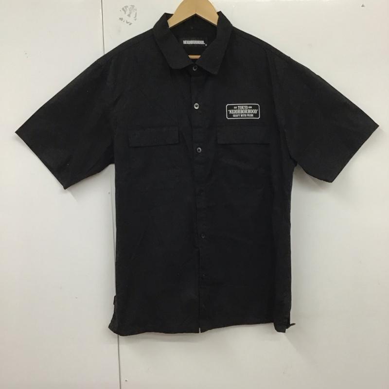 ネイバーフッド NEIGHBORHOOD シャツ、ブラウス 半袖 211tsnh-shm02 21SS CLASSICWORKC-SHIRT 半袖シャツ L ロゴ、文字 黒 / ブラック /  メンズ USED 古着 中古 10128640