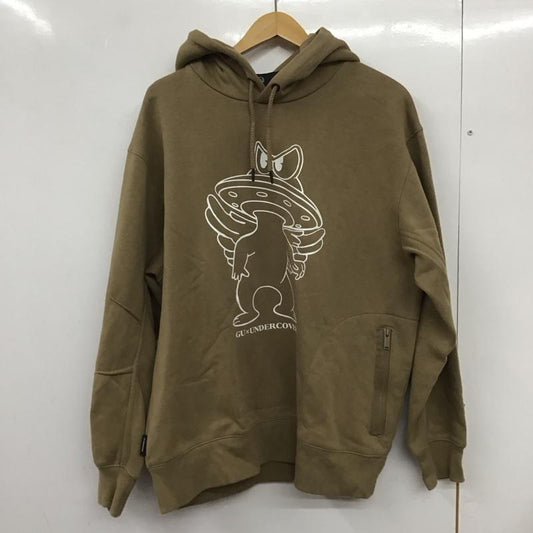 ジーユー GU パーカー 長袖 341-338451 アンダーカバー 長袖パーカー スウェットパーカー L プリント ベージュ / ベージュ /  メンズ USED 古着 中古 10132367
