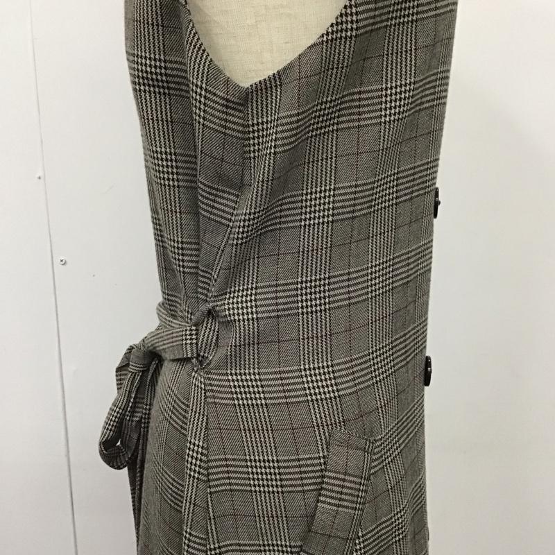 グローバルワーク GLOBAL WORK ワンピース ロングスカート GW719502MC ロングジレ M チェック 黒 / ブラック / X 灰 / グレー / X 赤 / レッド /  レディース USED 古着 中古 10122103