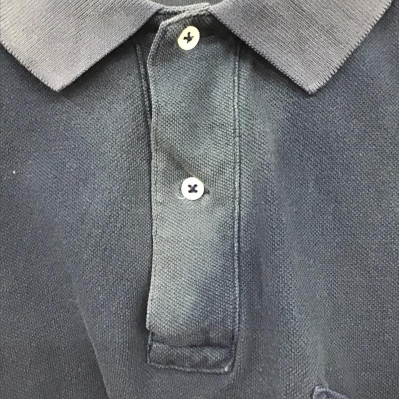 ポロバイラルフローレン Polo by RALPH LAUREN ポロシャツ 半袖 半袖ポロシャツ カラーシャツ 半袖カットソー M ロゴ、文字 紺 / ネイビー /  メンズ USED 古着 中古 10150708