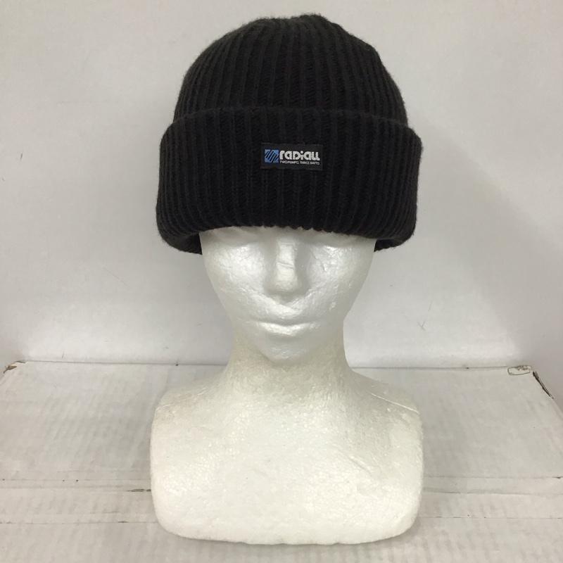 ラディアル RADIALL 帽子 ニット帽 RAD-23AW-HAT009 ワッチキャップ ロゴ、文字 黒 / ブラック /  メンズ USED 古着 中古 10122587