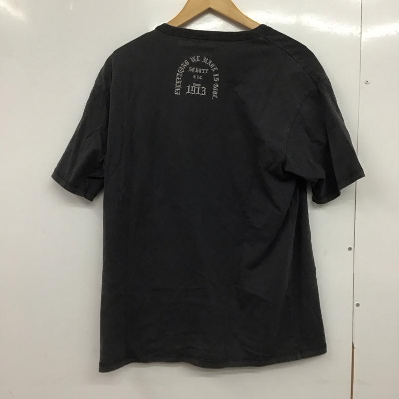 ショット schott Tシャツ 半袖 半袖カットソー プリントTシャツ クルーネックカットソー M ロゴ、文字 ダークグレー / ダークグレー /  メンズ USED 古着 中古 10146050
